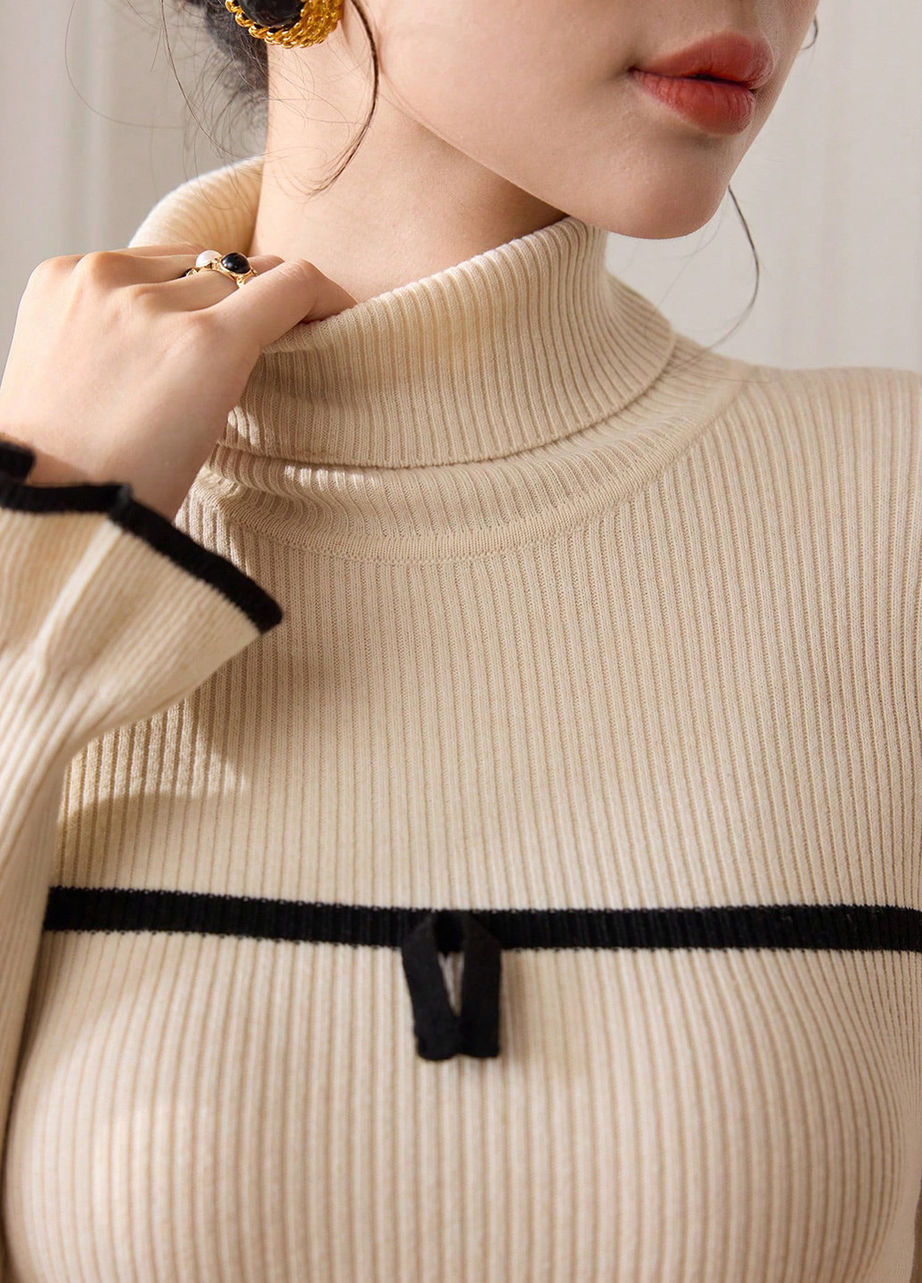 Бежевое кэжуал платье платье-свитер, футляр SHEIN однотонное