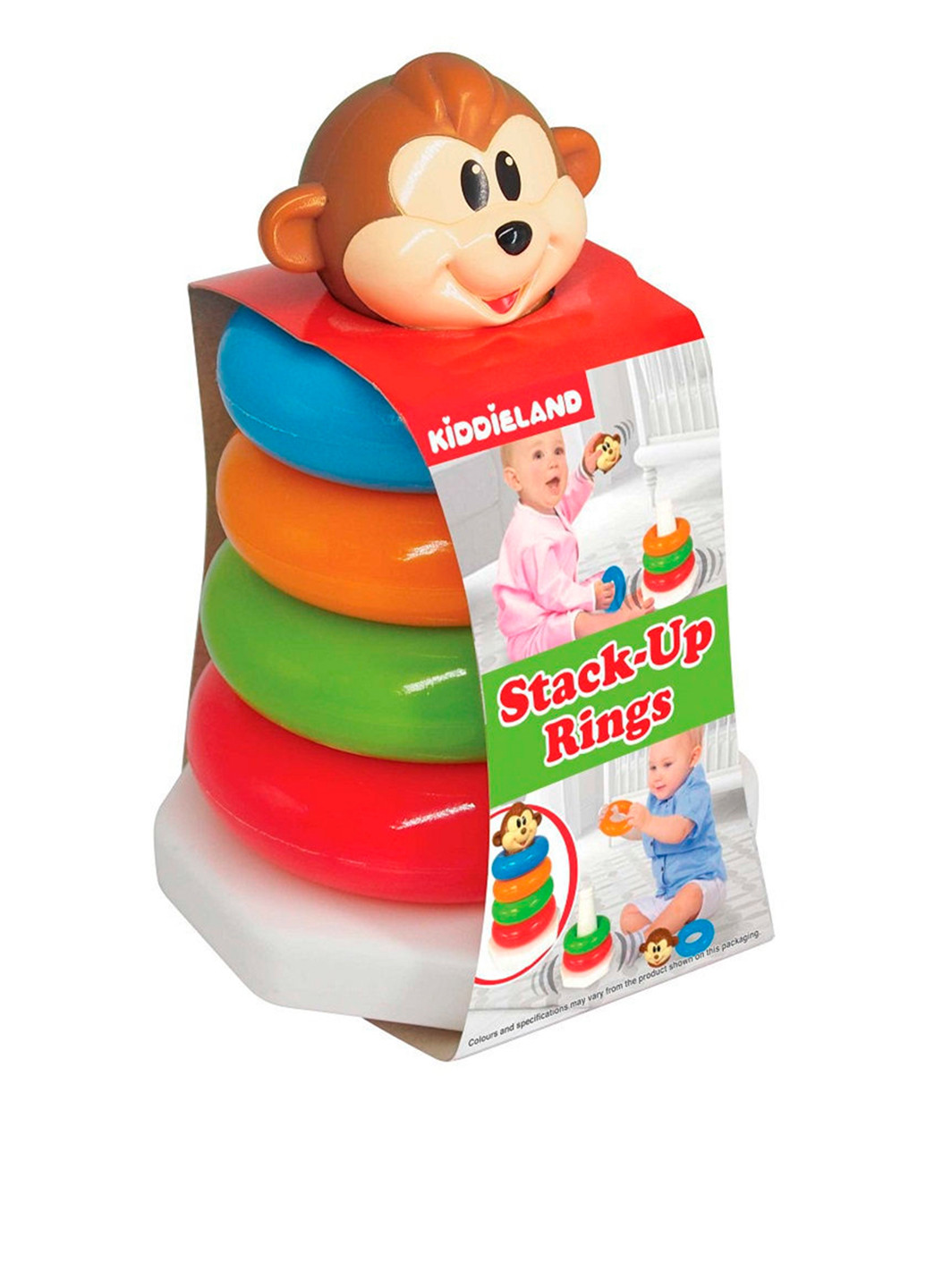 Розвиваюча іграшка Пірамідка мавпочка, 12,9 х12,9х19,3 см Kiddieland (257299053)