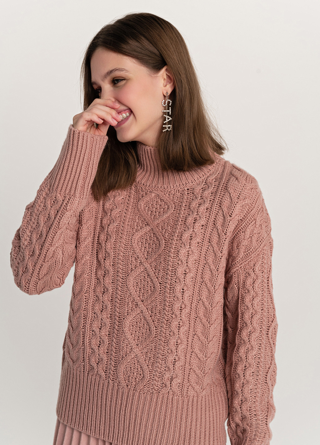 Рожевий демісезонний светр befree