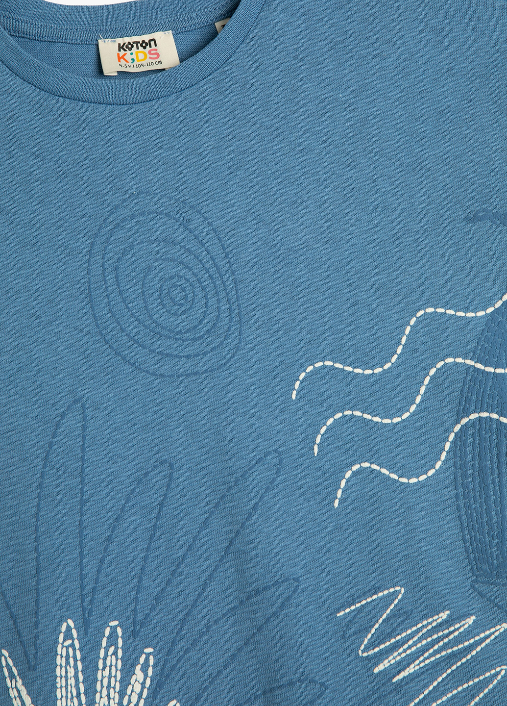 Голубая летняя футболка KOTON