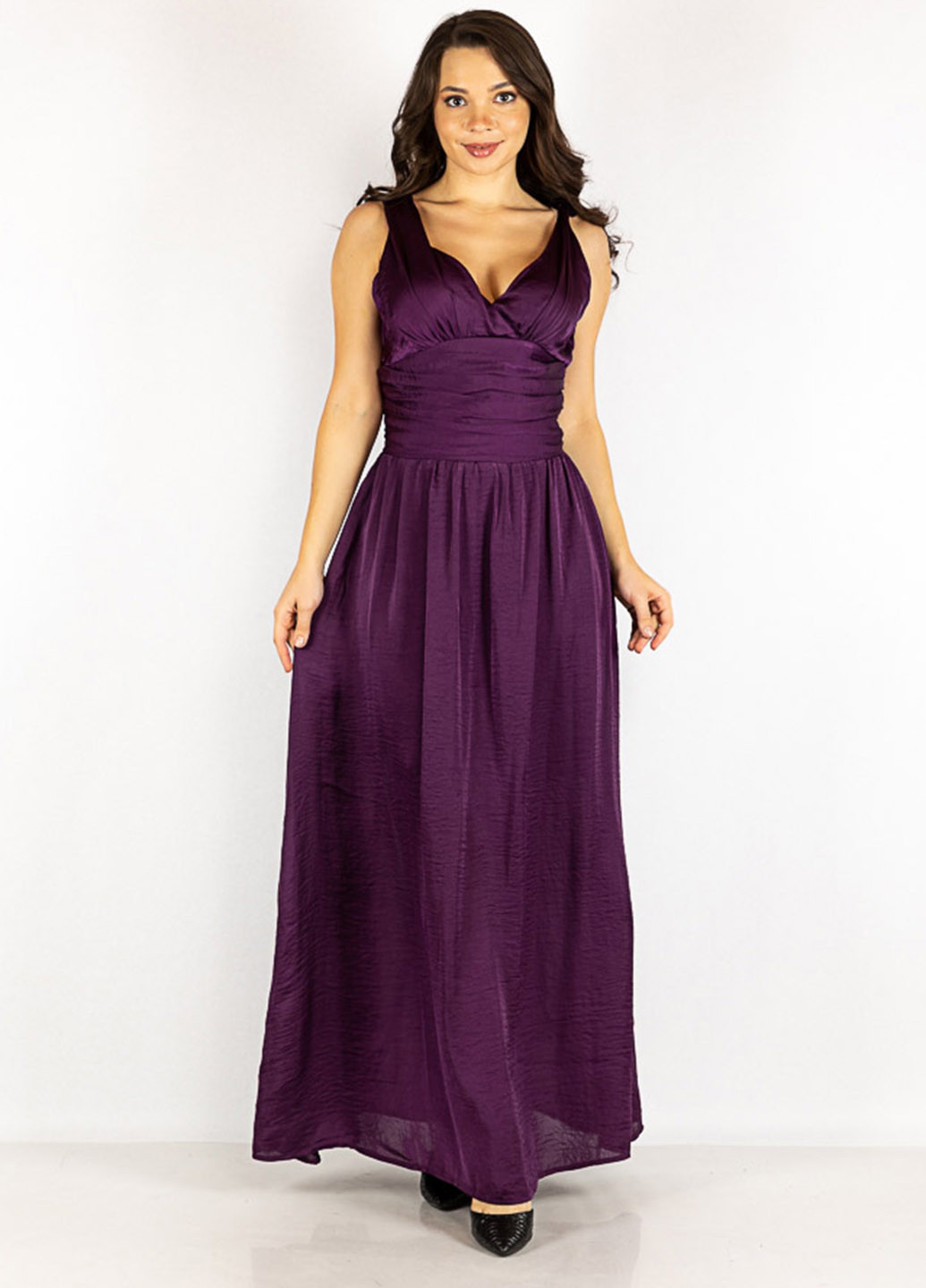 Темно-фіолетова вечірня сукня Time of Style однотонна
