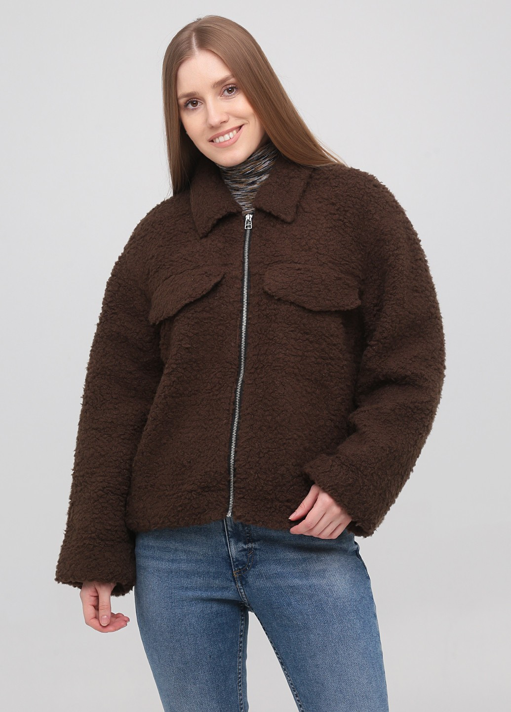 Коричневая демисезонная куртка Monki