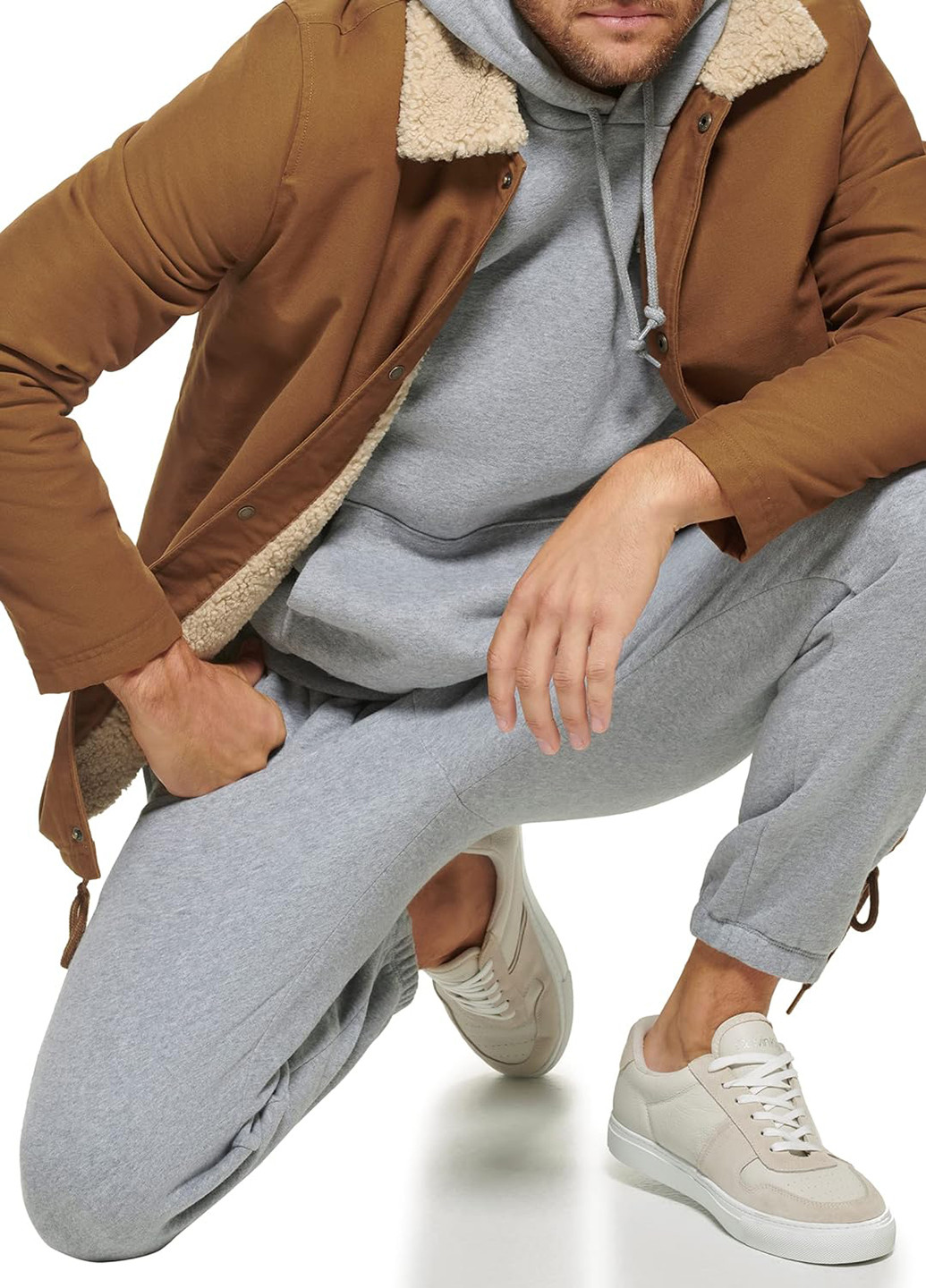 Коричнева демісезонна куртка Calvin Klein