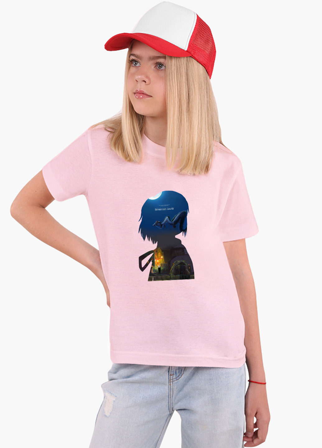 Розовая демисезонная футболка детская унесённые призраками (spirited away)(9224-2828) MobiPrint