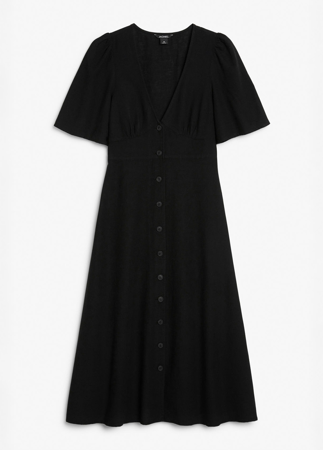 Черное кэжуал платье а-силуэт Monki однотонное