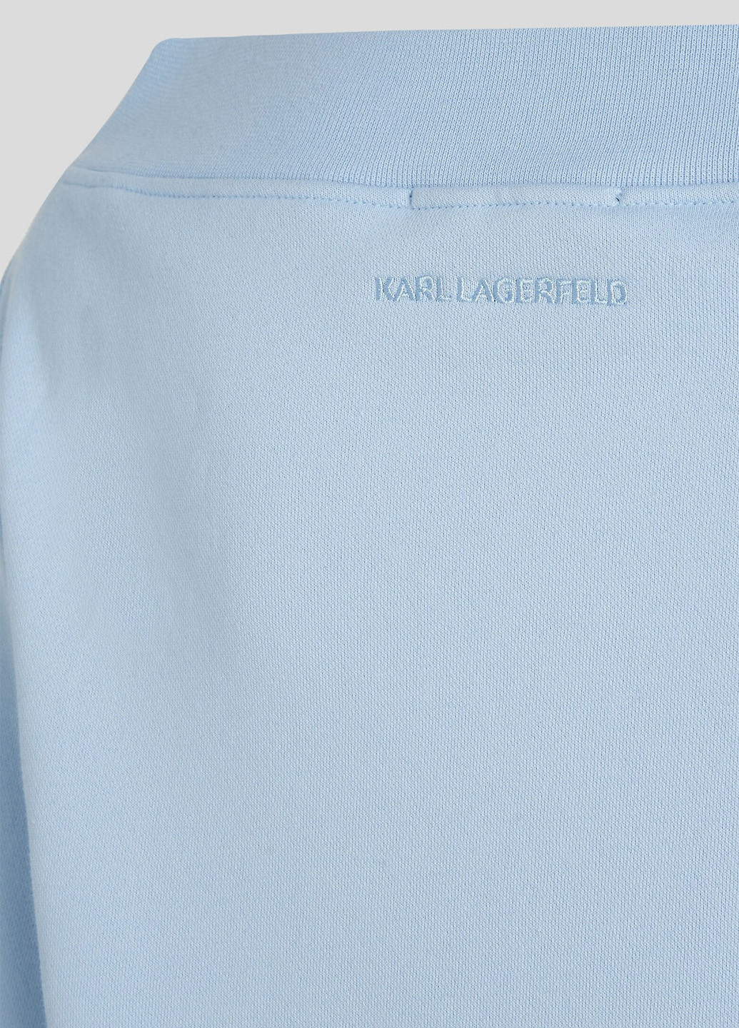 Голубой свитшот Karl Lagerfeld однотонный стразы (366431905)