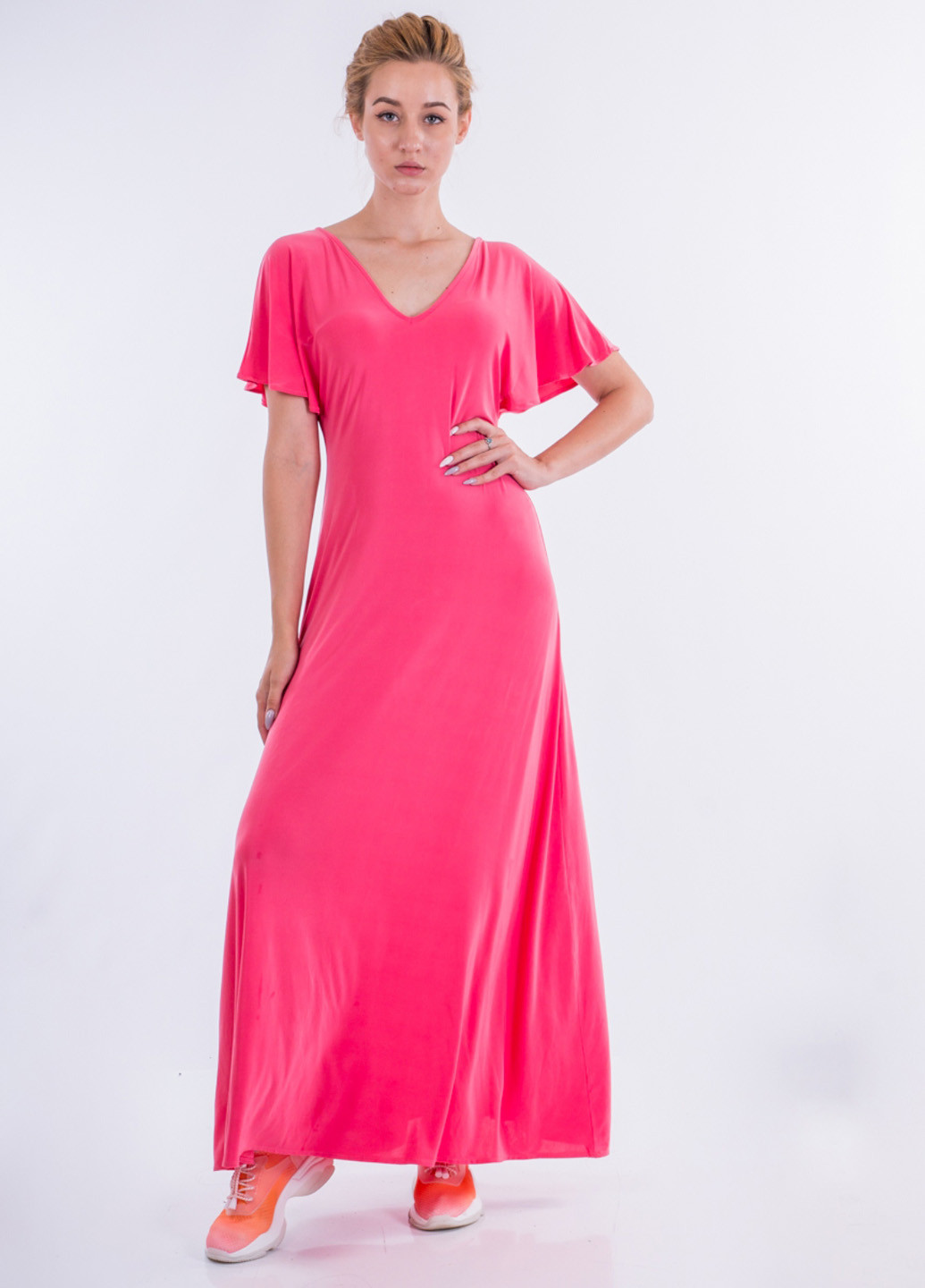 Розовое кэжуал платье Sarah Chole однотонное