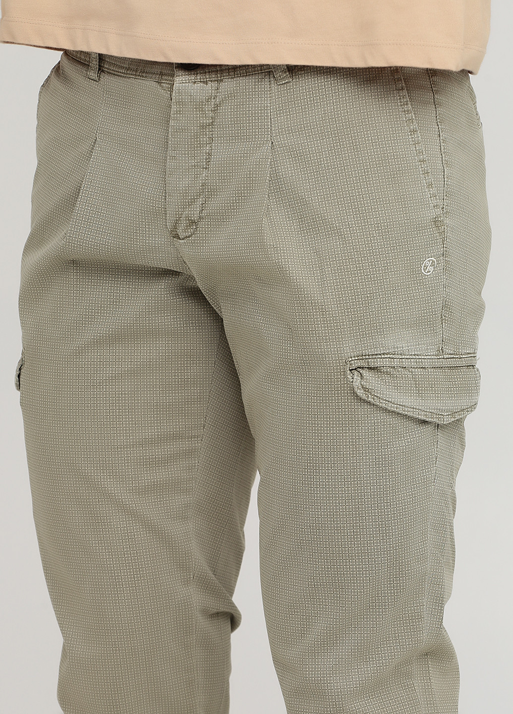 Хаки кэжуал демисезонные прямые брюки Individual