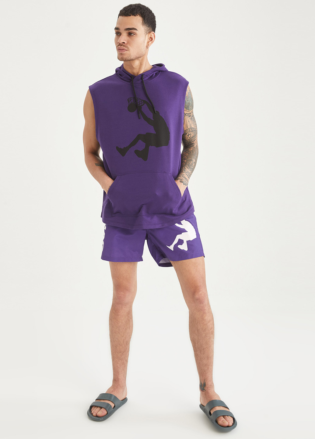 Shaquille O'Neal DeFacto Майка фиолетовая спортивная полиэстер, трикотаж