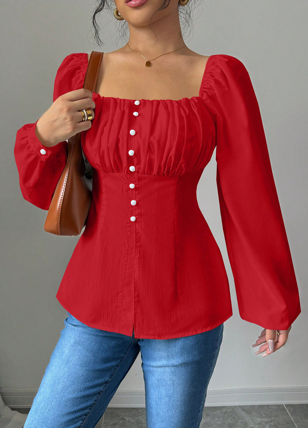 Красная блуза SHEIN