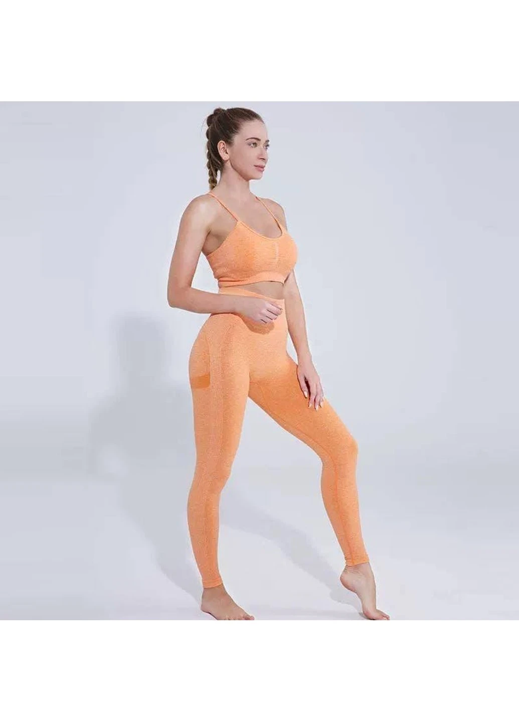 Легінси жіночі спортивні 6202 M оранжеві Fashion (254441121)