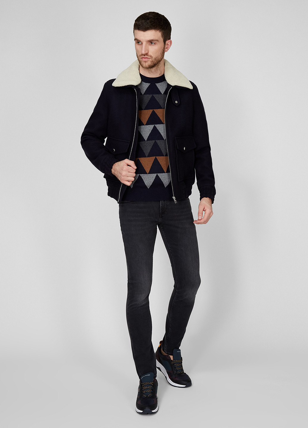 Черные демисезонные зауженные джинсы Tommy Hilfiger