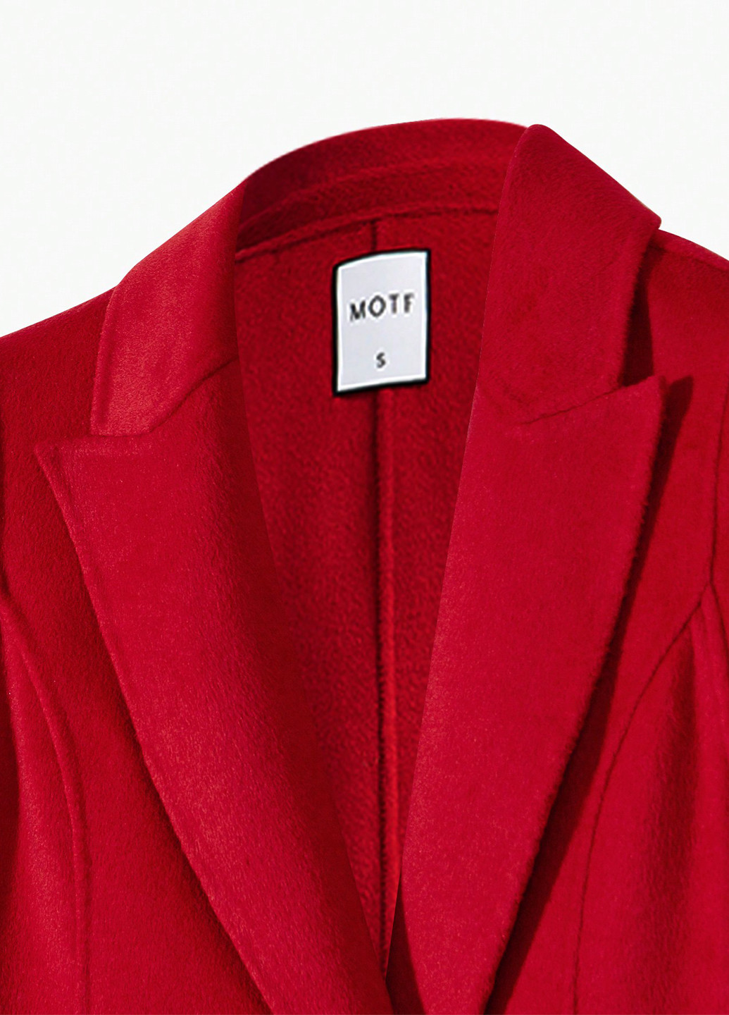 Красное демисезонное Пальто двубортное SHEIN