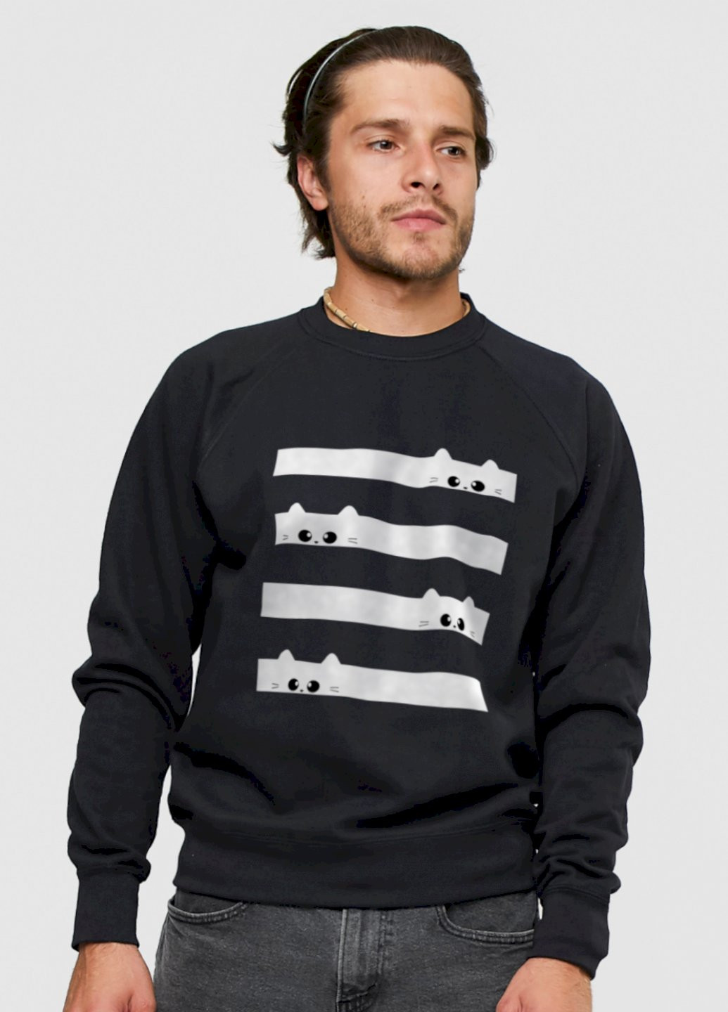 Черный свитшот мужской YAPPI рисунок (251424304)