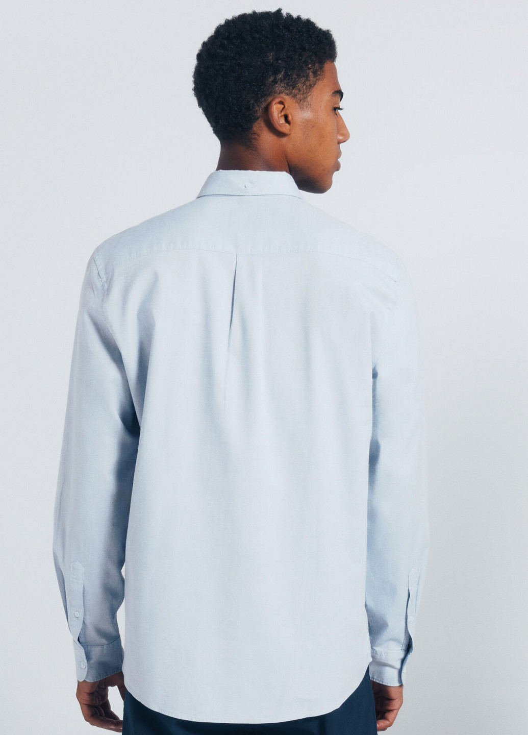 Светло-голубой классическая, кэжуал рубашка однотонная Springfield