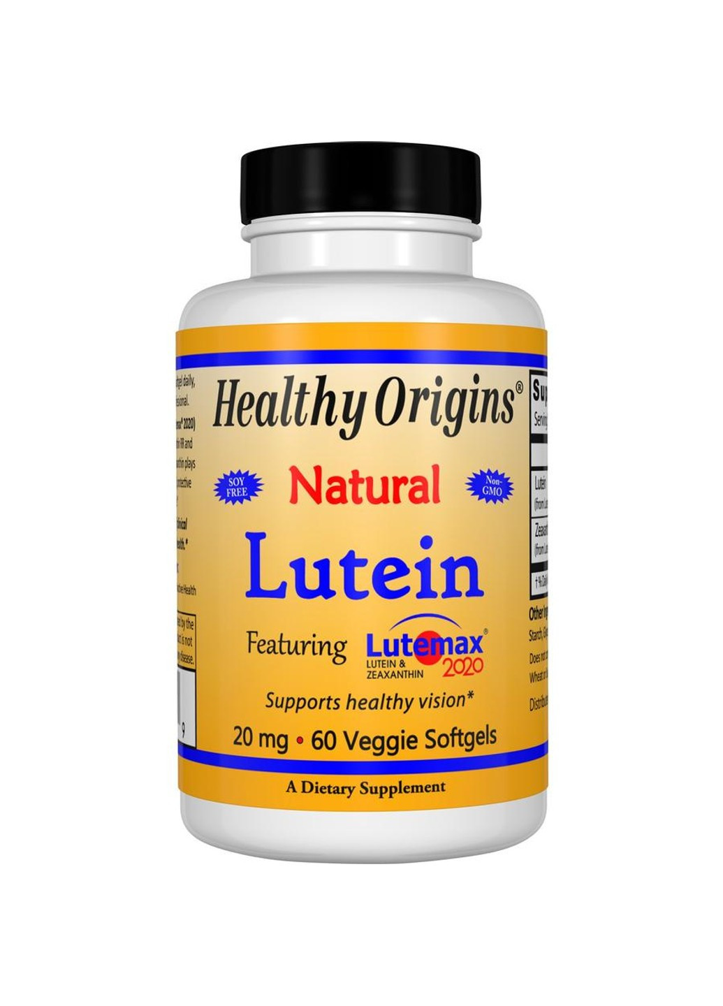Лютеїн 20мг,, 60 желатинових капсул Healthy Origins (255410165)