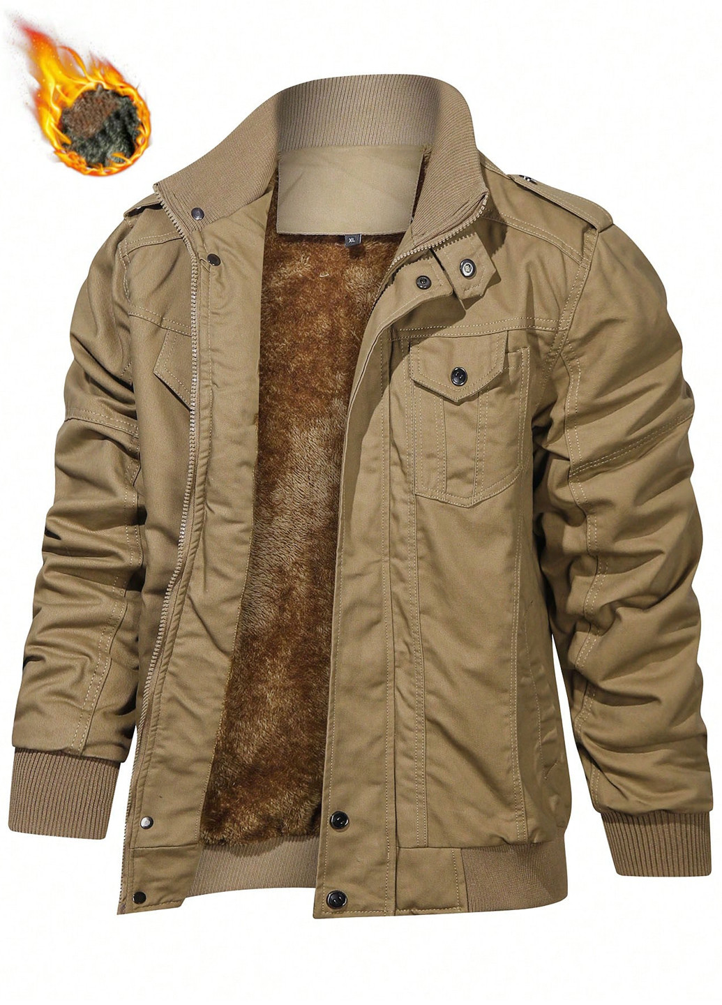 Песочная демисезонная куртка Manfinity