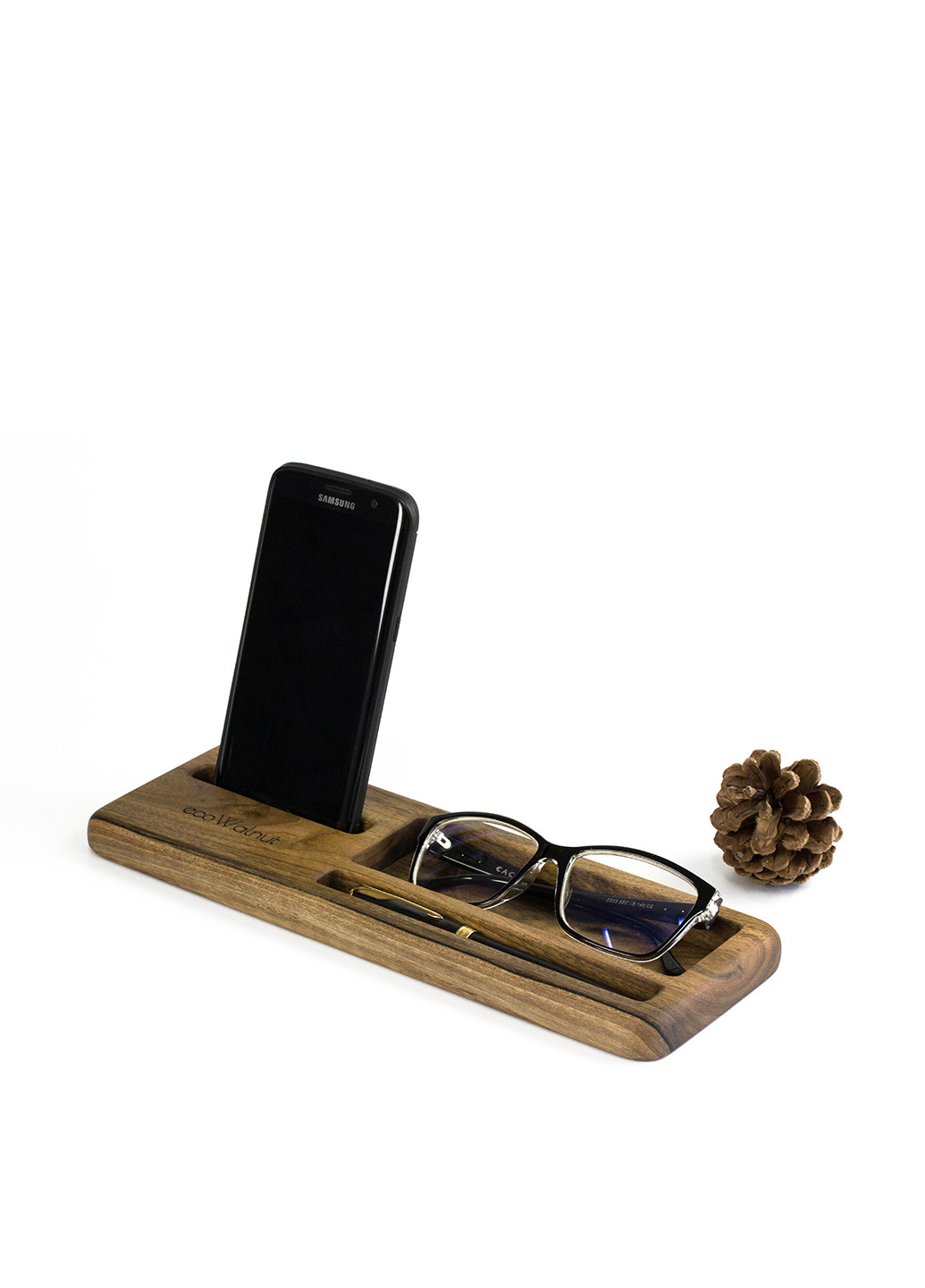 Подставка органайзер для телефона и планшета «Бизнес», 285x102.5x18 мм EcoWalnut (155517530)