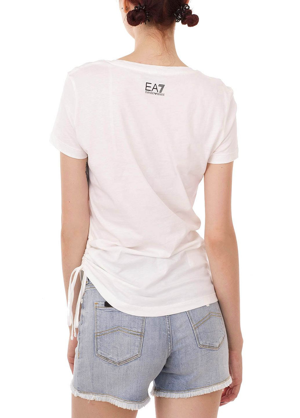 Белая летняя футболка ARMANI EA7