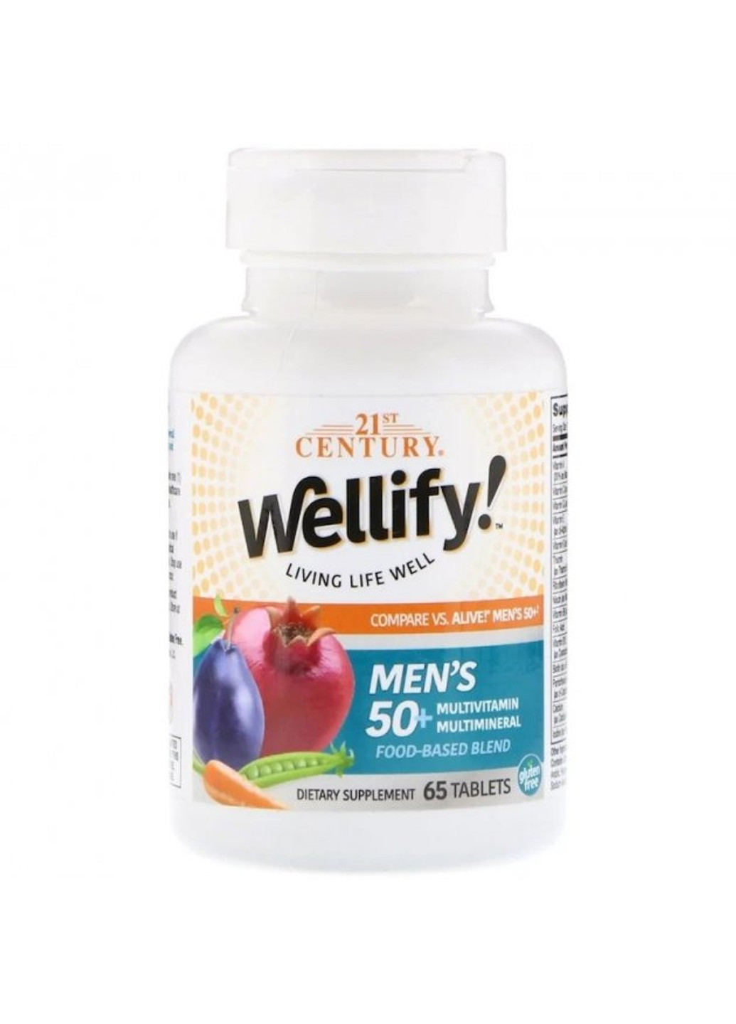 Витамины для мужчин 50+ Wellify! Men's Multivitamin Multimineral, 65 таблеток 21st Century