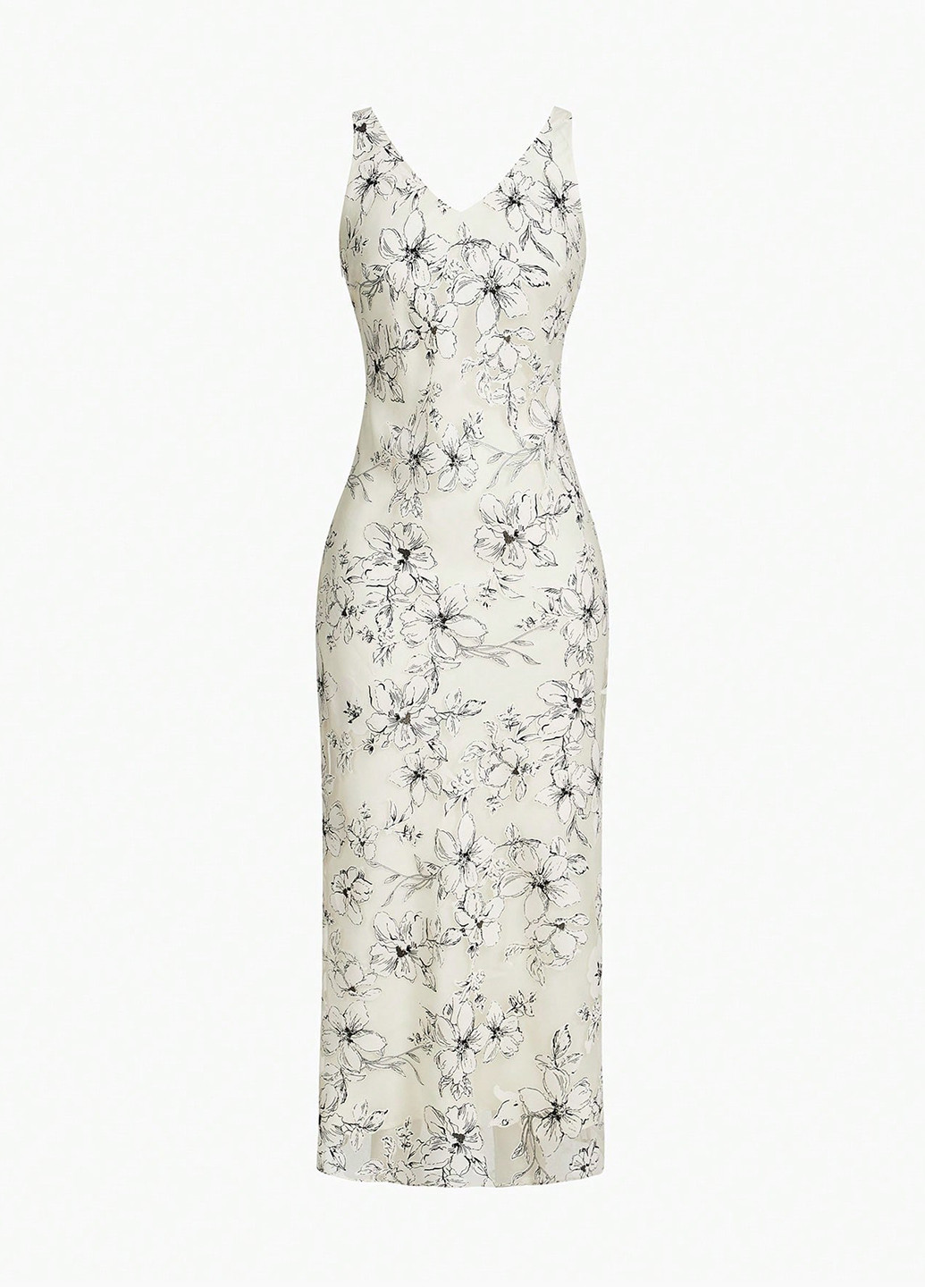 Кремова кежуал сукня силуетна SHEIN з квітковим принтом