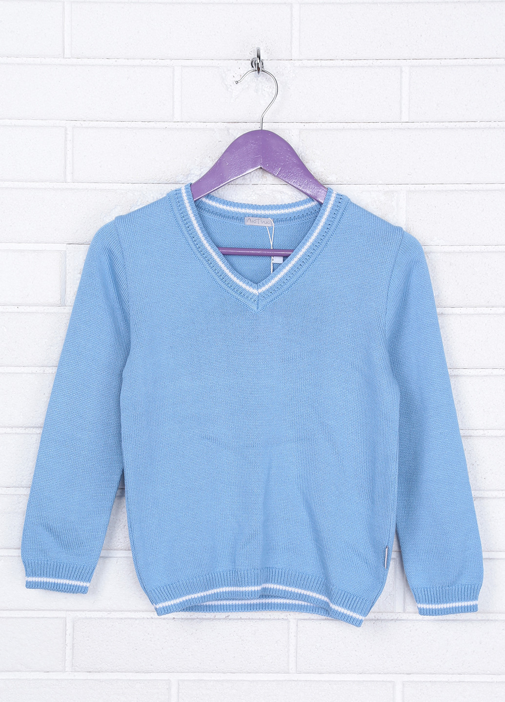 Голубой демисезонный пуловер пуловер Лютик