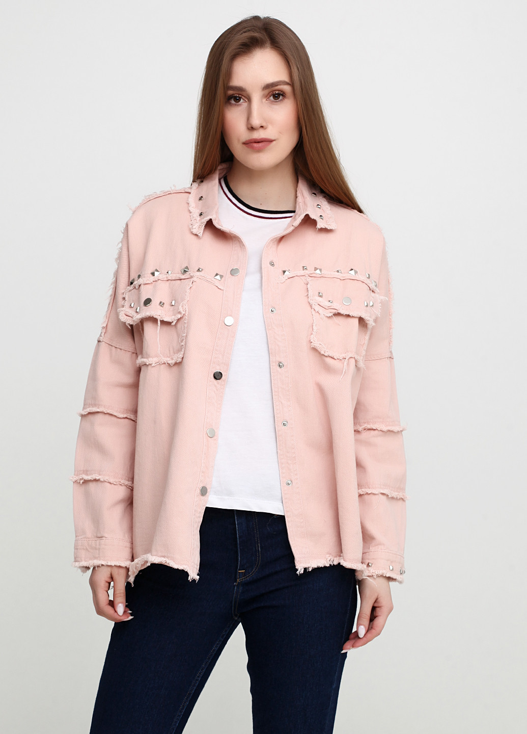 Светло-розовая демисезонная куртка CM
