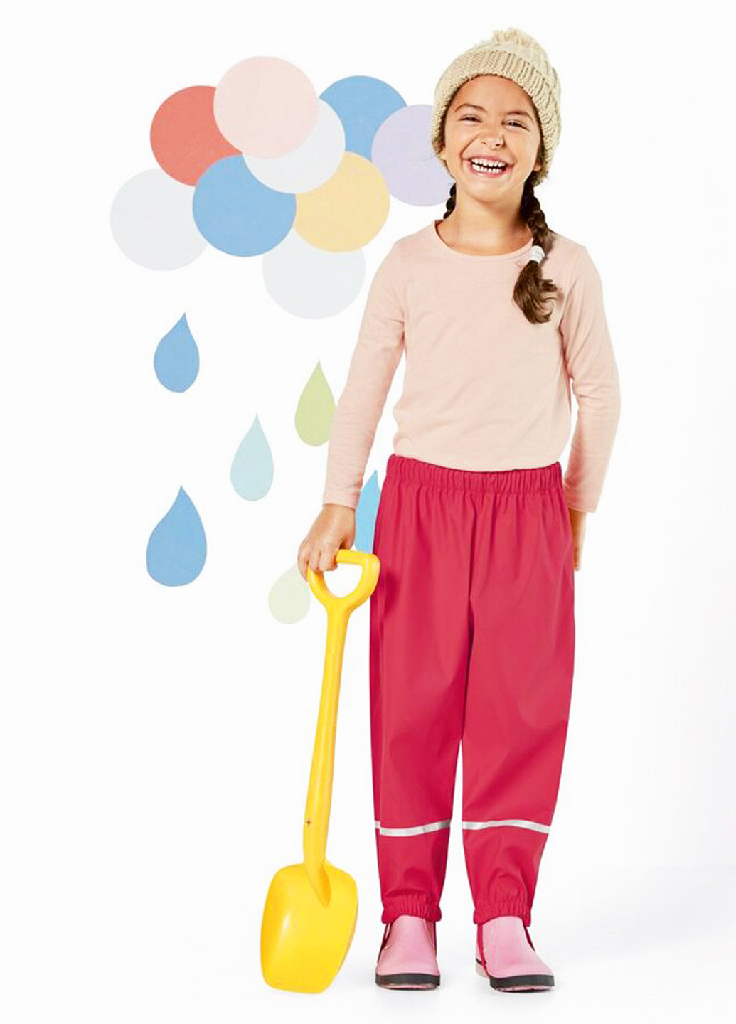 Красные кэжуал демисезонные брюки Lupilu