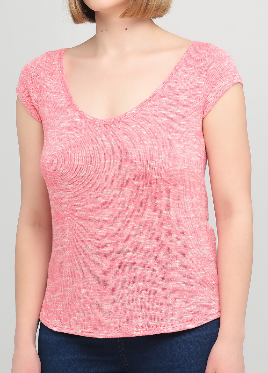 Розовая летняя футболка Promod