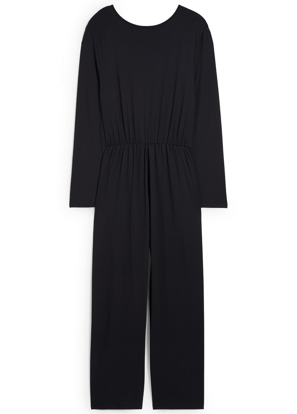 Комбинезон C&A комбинезон-брюки однотонный чёрный кэжуал полиамид, эластан