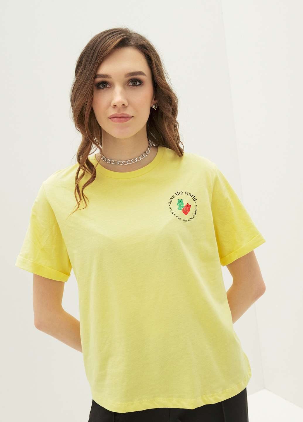 Желтая летняя футболка PEPPER MINT
