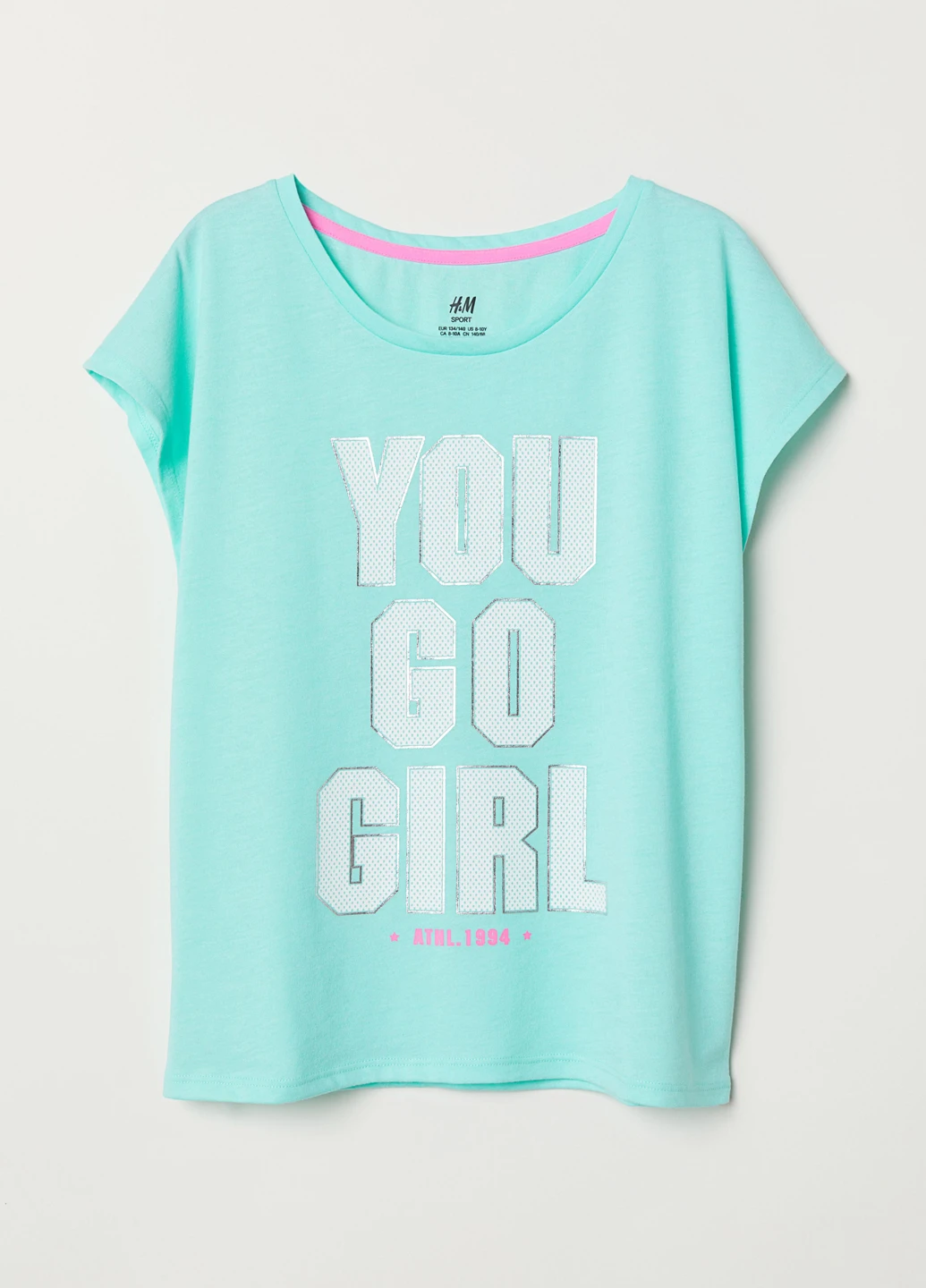 Бірюзова демісезонна футболка H&M