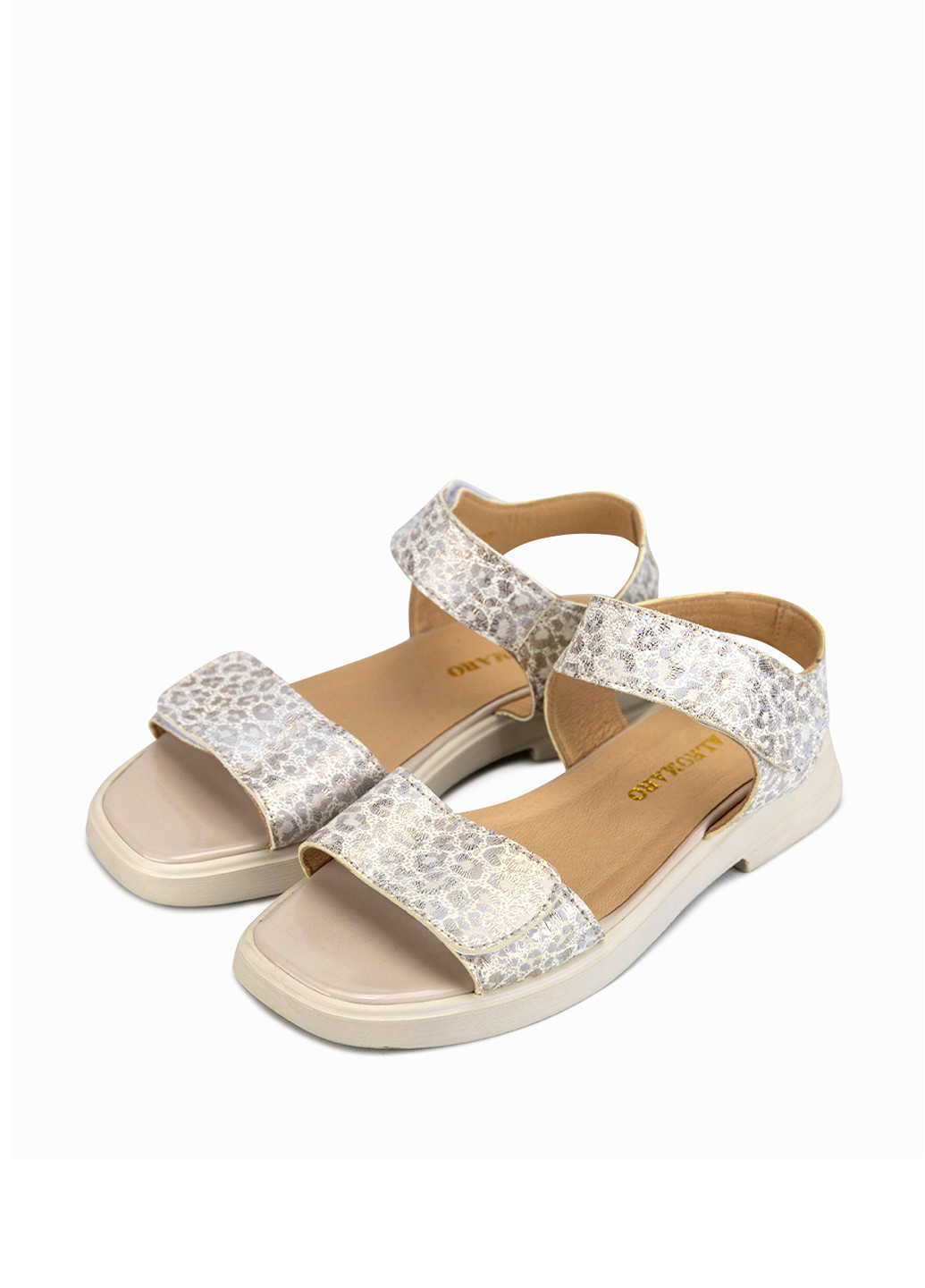 Светло-бежевые босоножки Alromaro на липучке