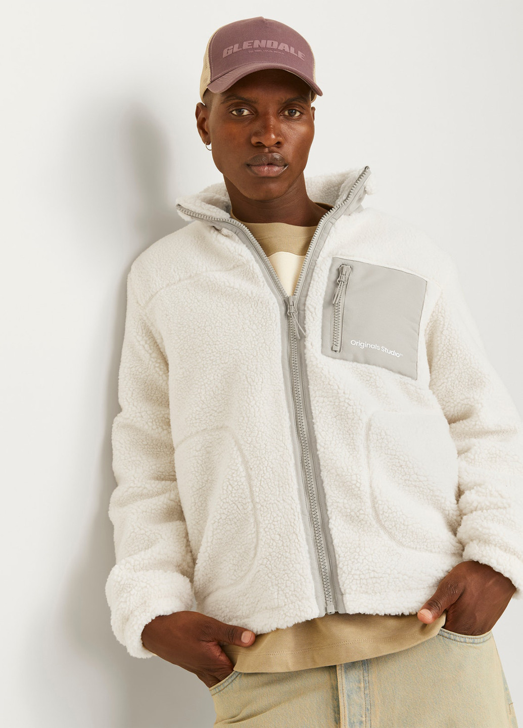 Молочна демісезонна куртка Jack & Jones