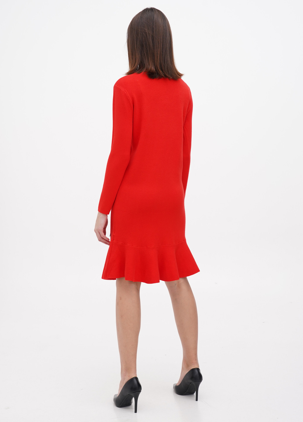 Червона кежуал сукня сукня светр LF Women однотонна