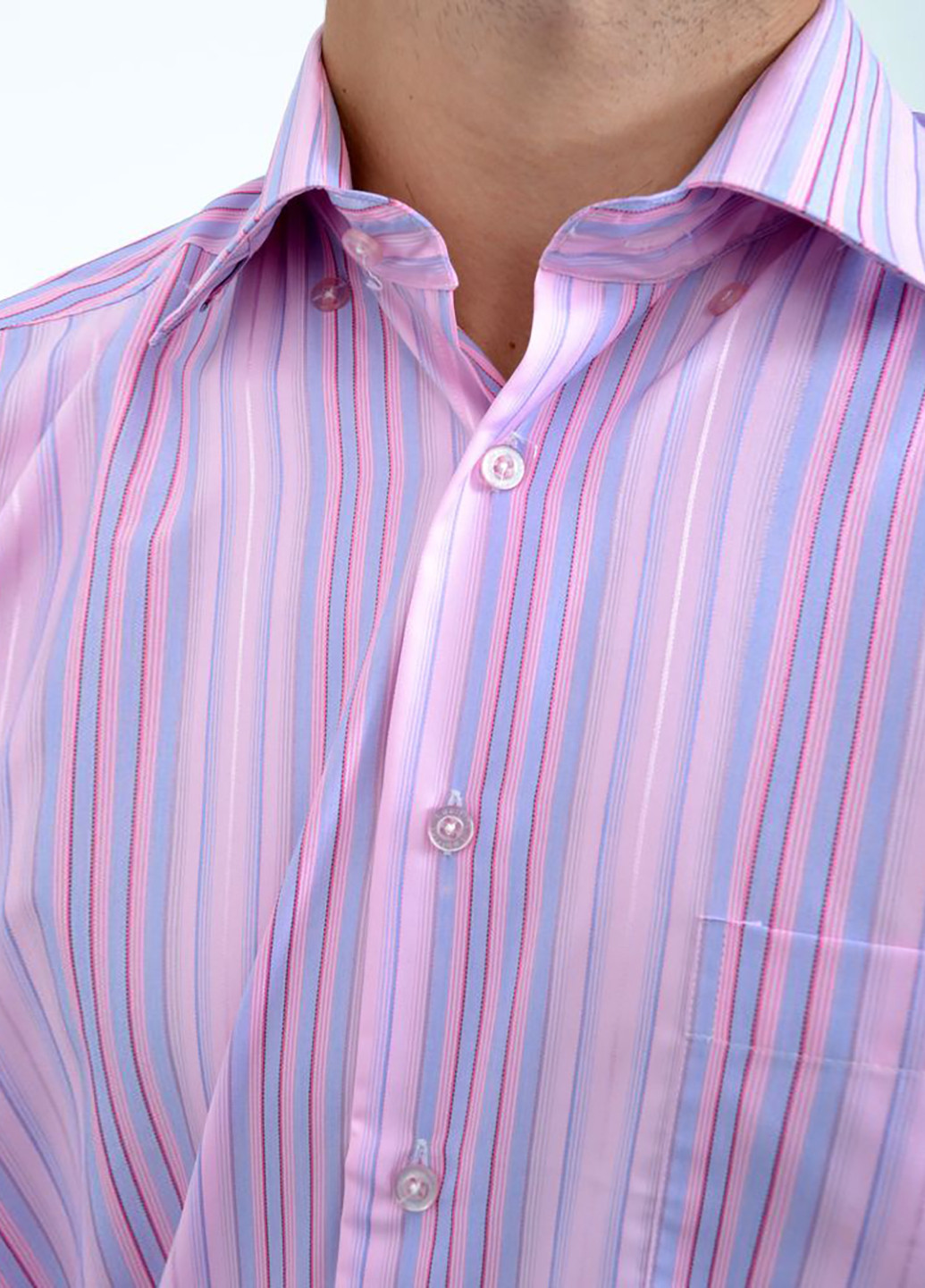 Розовая кэжуал рубашка в полоску Ager с длинным рукавом