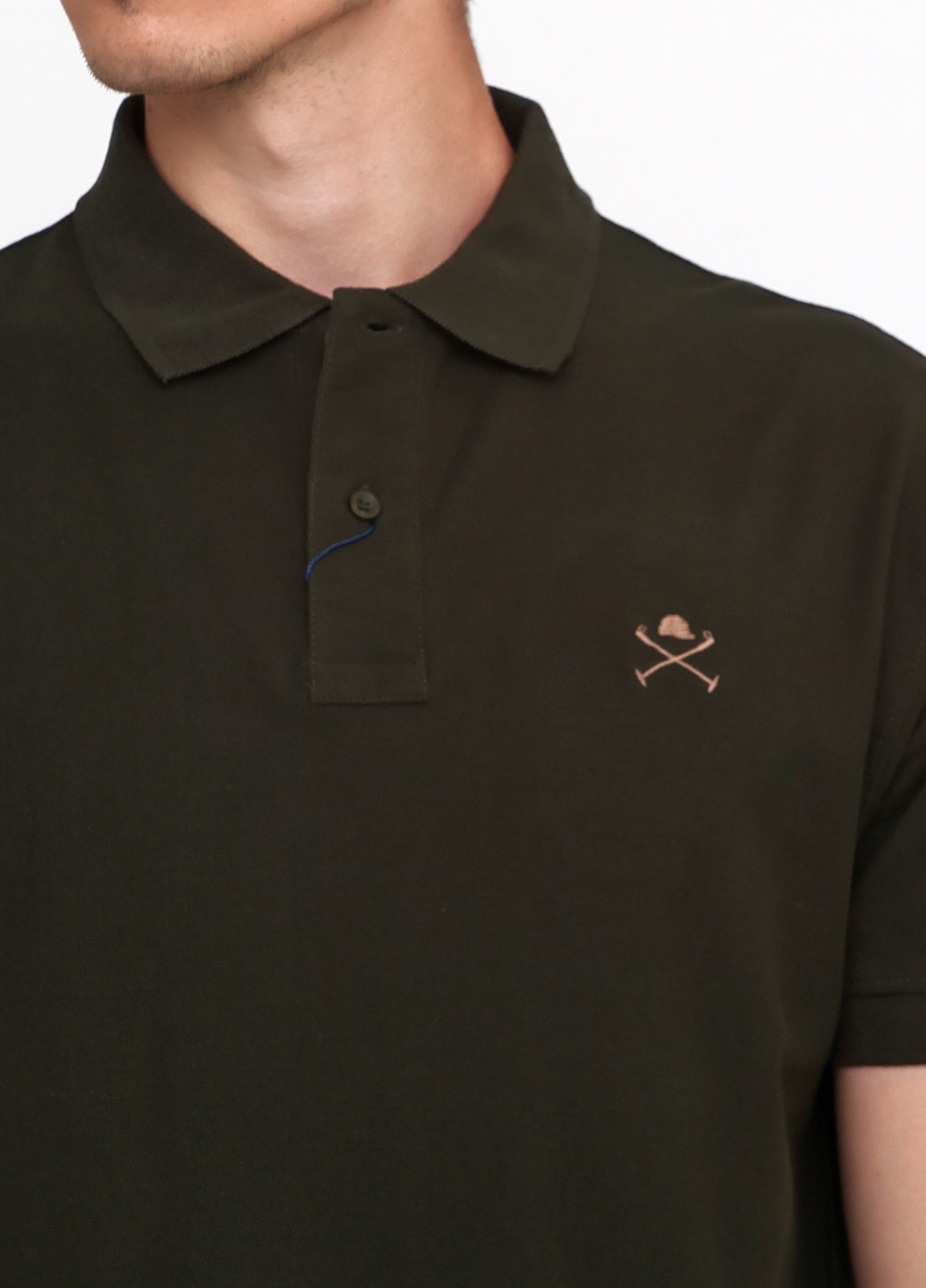 Оливковая (хаки) футболка-поло для мужчин Polo Club с рисунком