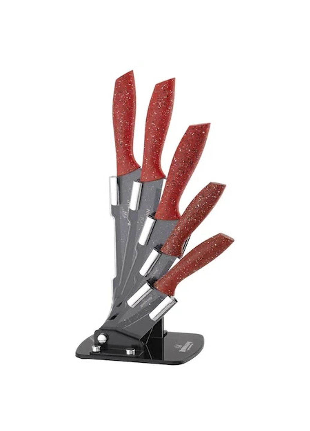 Набор ножей BH-5256 6 предметов красный Bohmann комбинированные,