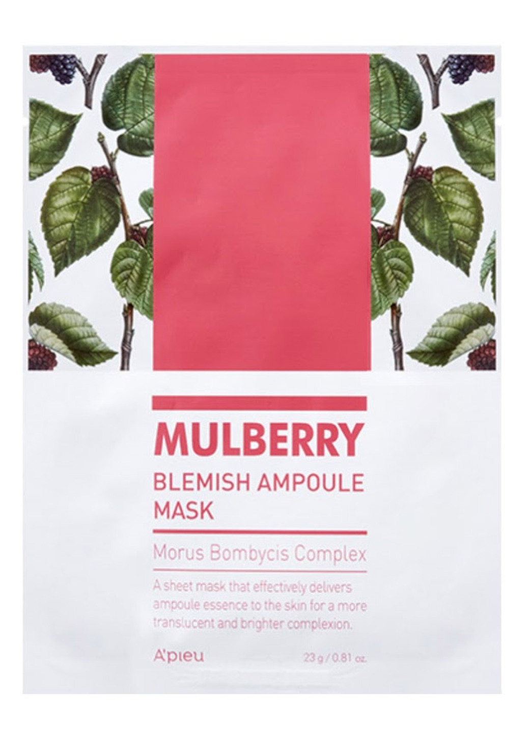 Маска для обличчя Mulberry Blemish Ampoule Mask (1 шт.) A'pieu (202413758)