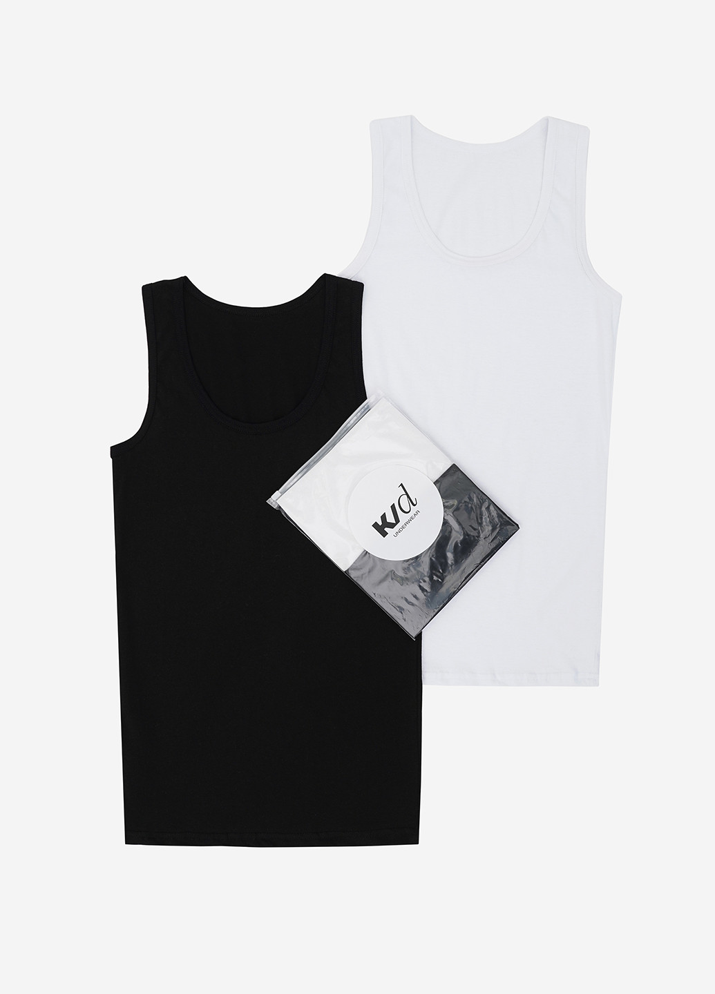 Набор из двух мужских маек черного и белого цвета KASTA design (263141760)