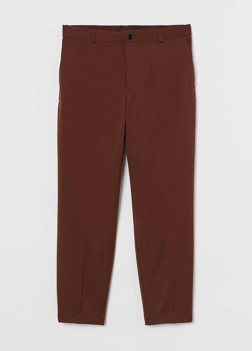 Коричневые кэжуал демисезонные прямые брюки H&M
