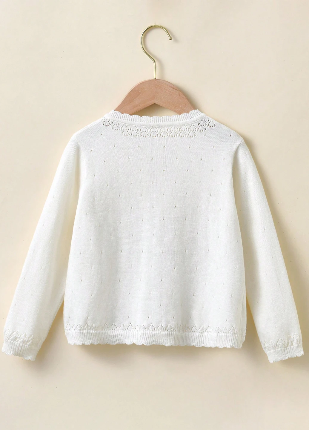 Молочный демисезонный кардиган SHEIN