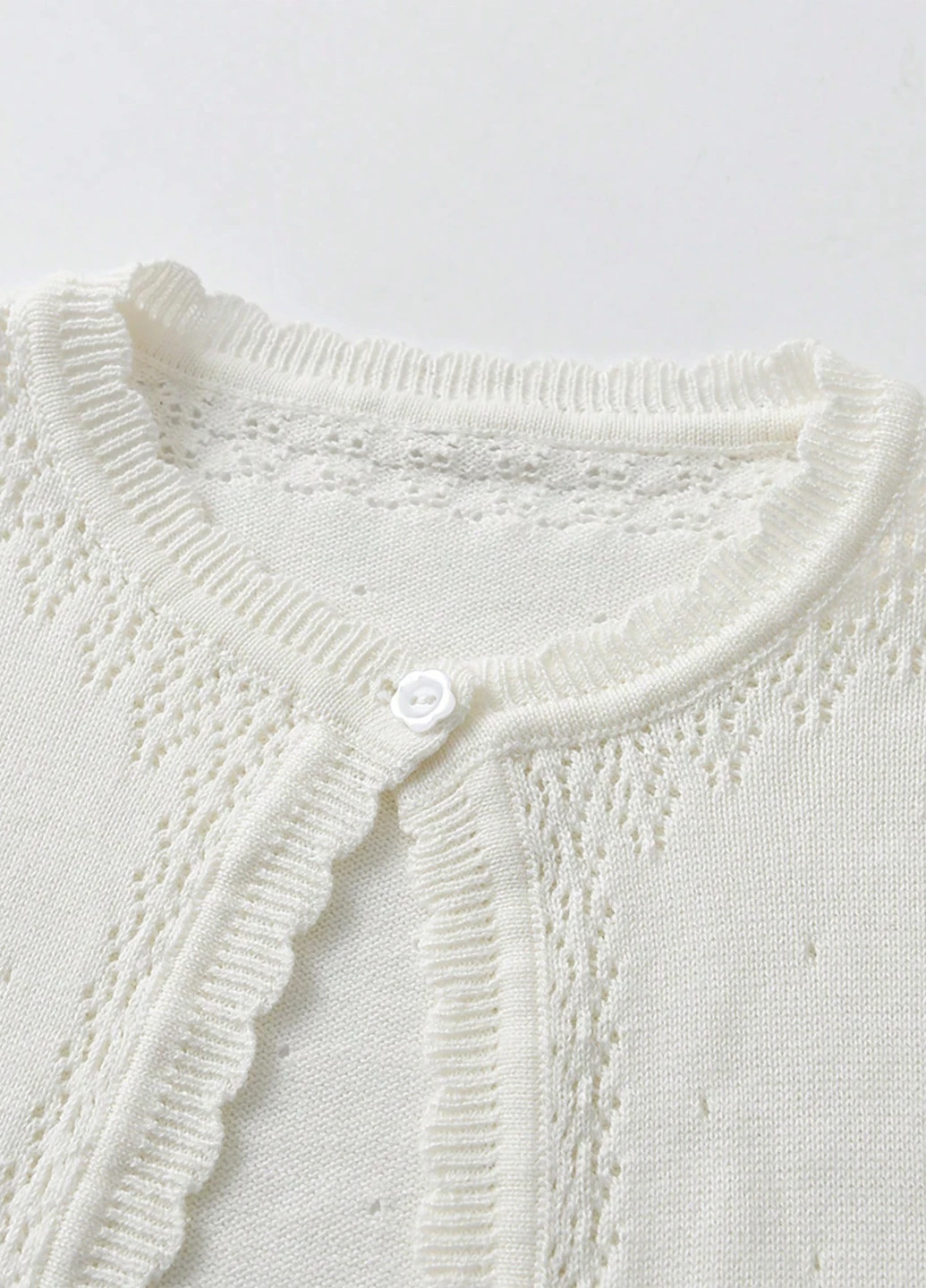 Молочный демисезонный кардиган SHEIN