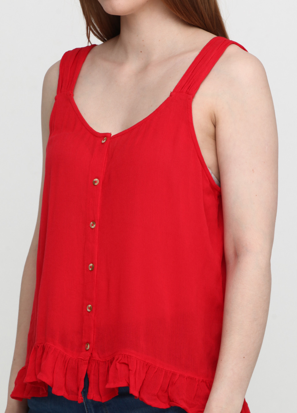 Красная летняя блуза Clockhouse