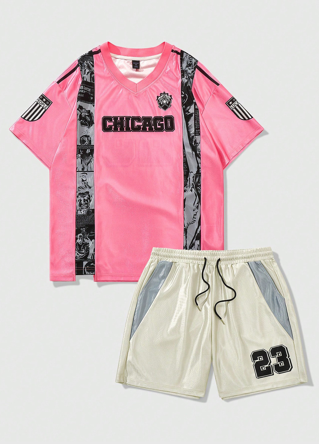 Комбінований літній комплект (футболка, шорти) SHEIN