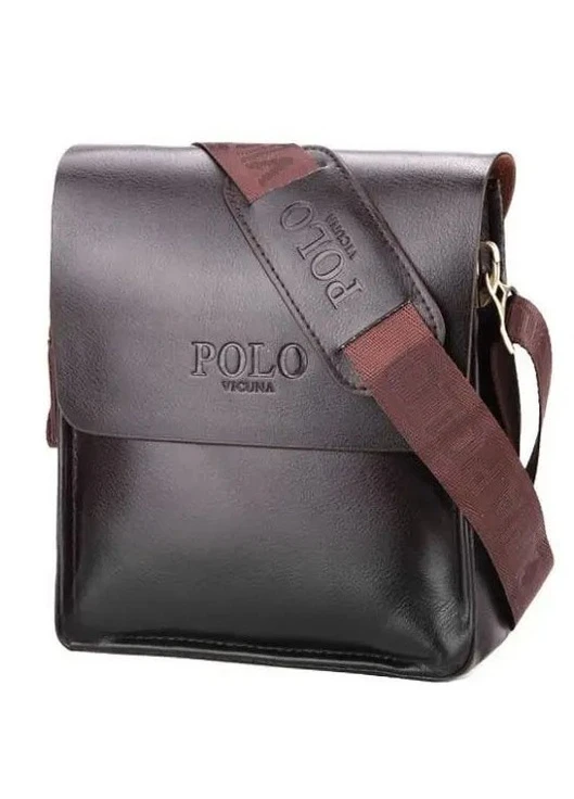 Мужская коричневая сумка через плечо из PU-кожи Polo (252255257)