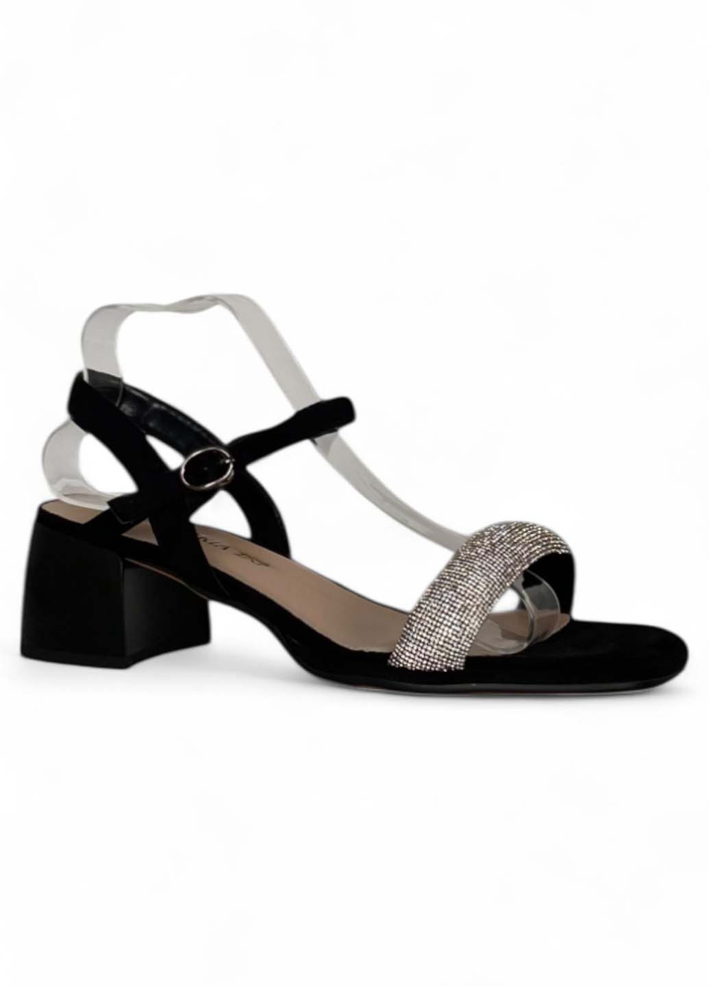 Черные босоножки Aiformaria с ремешком со стразами