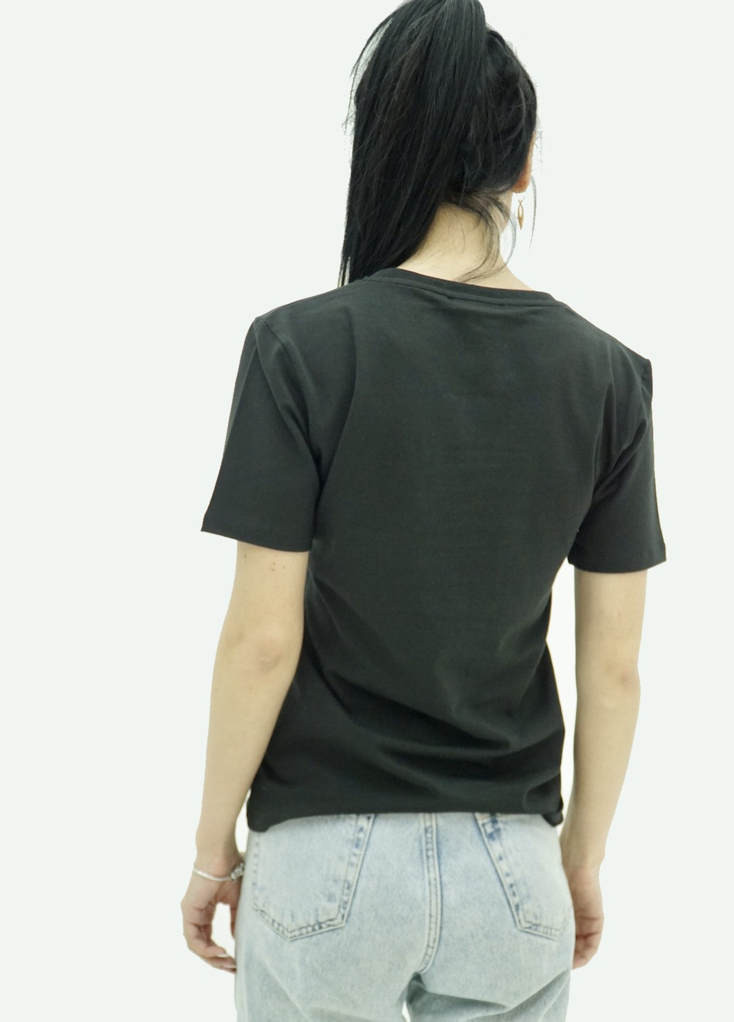 Чорна літня футболка жіноча Karl Lagerfeld