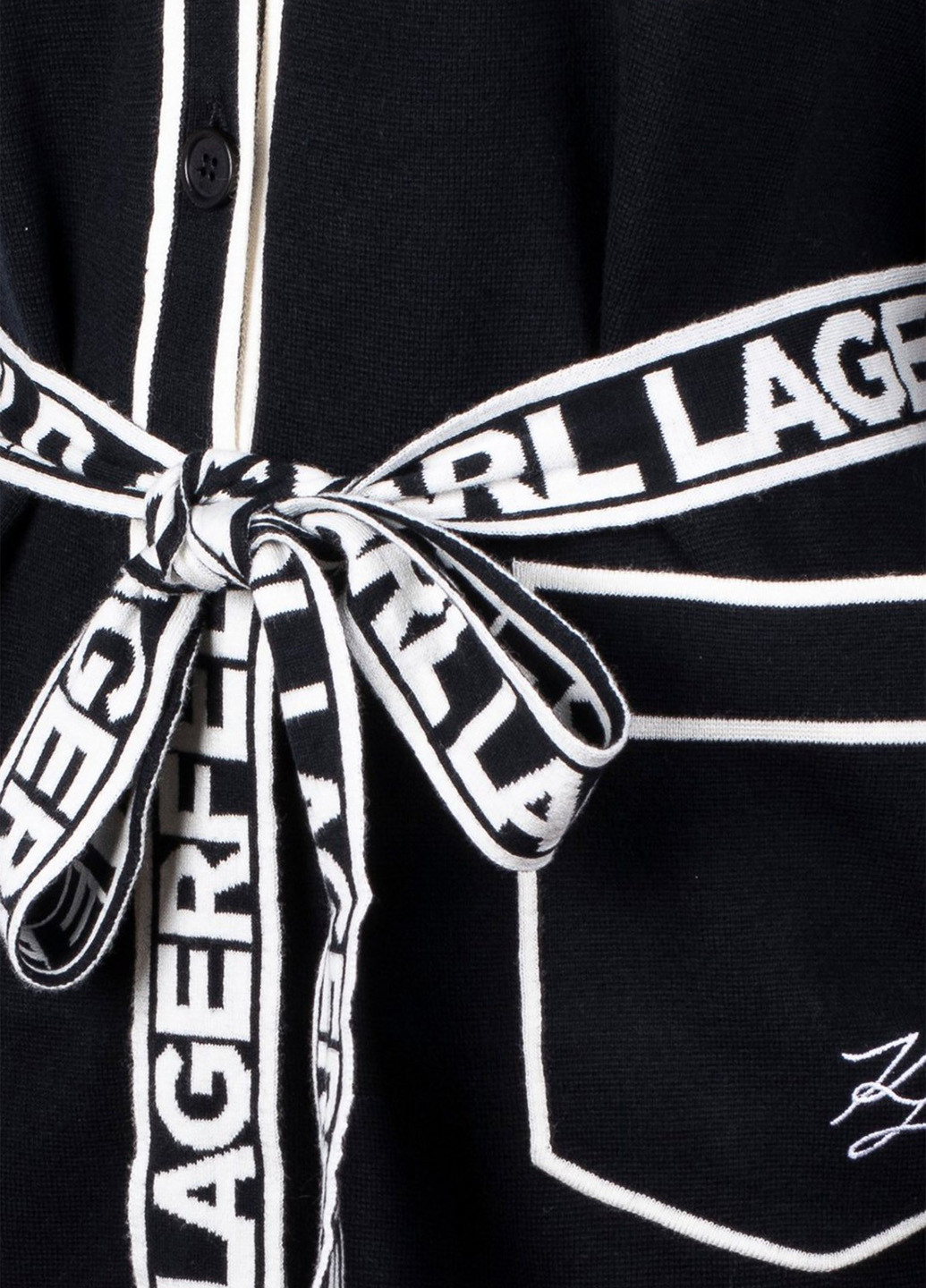 Черно-белый зимний кардиган Karl Lagerfeld