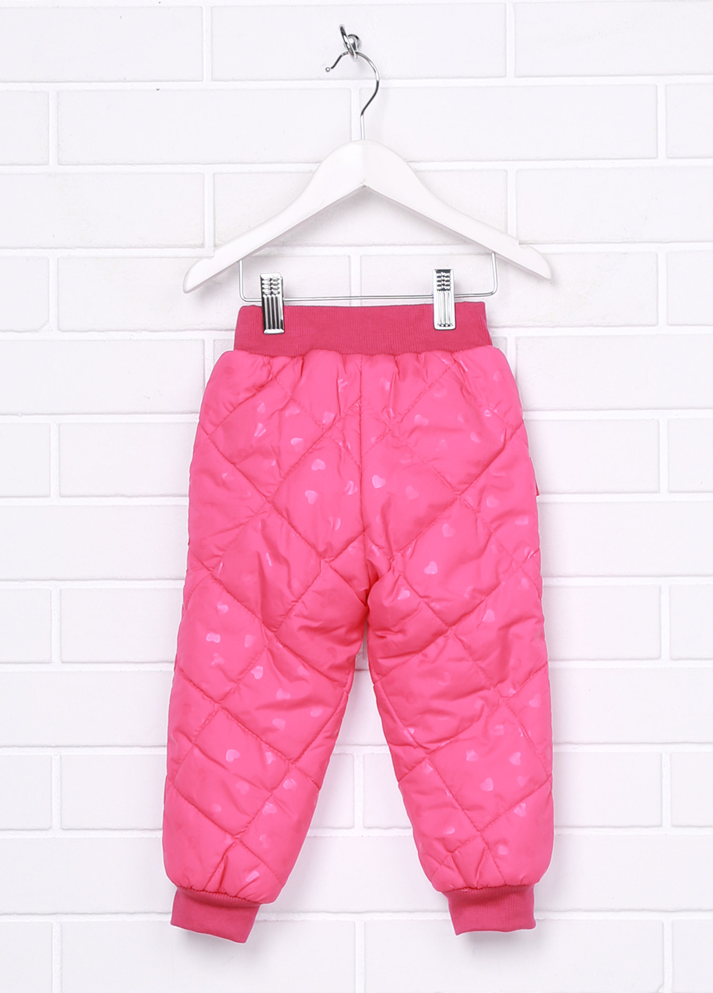 Темно-розовые кэжуал зимние со средней талией брюки Одягайко